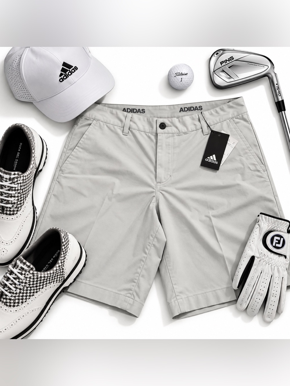 adidas Light Gray Hybrid Golf Shorts